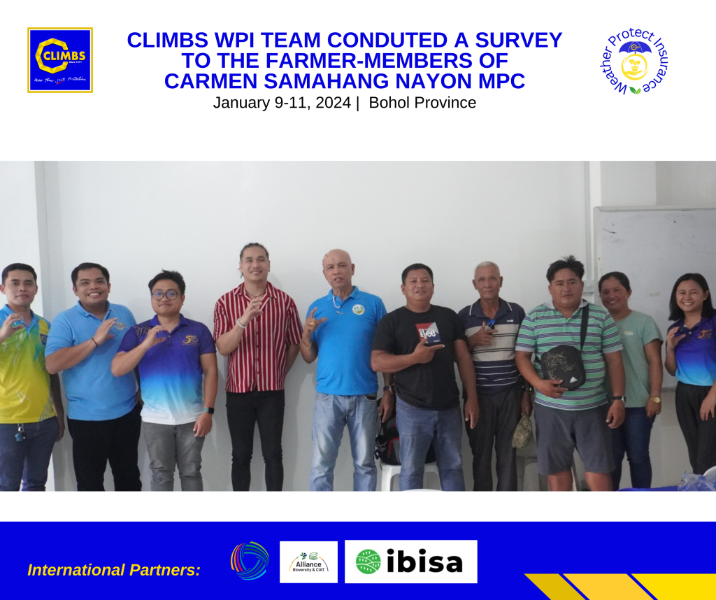 Weather Protect Insurance conducts Willingness-To-Pay survey across Bohol Province
