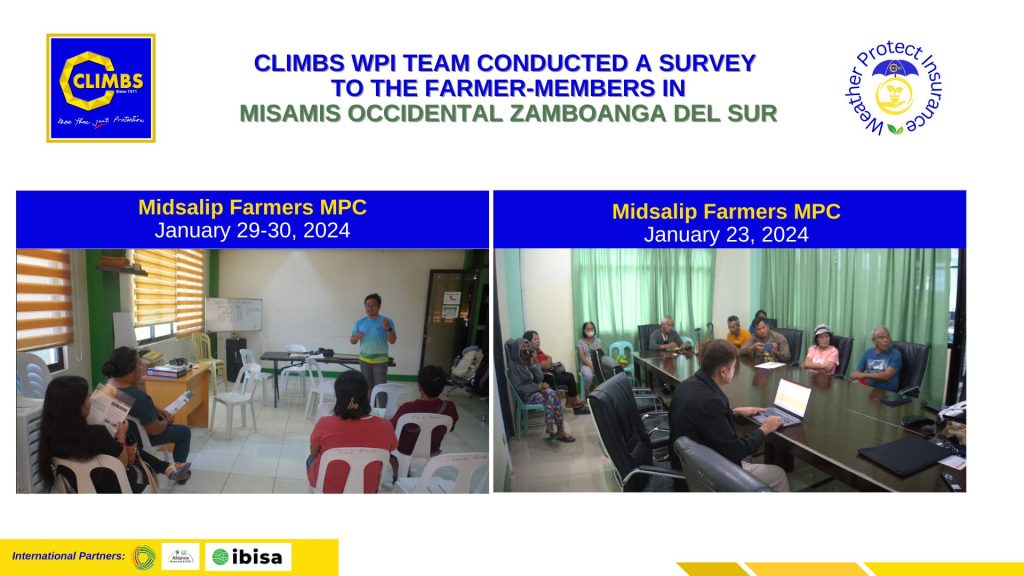 Weather Protect Insurance holds Willingness-to-Pay Survey in Misamis Occidental & Zamboanga