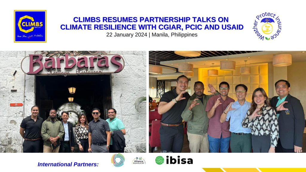 CLIMBS resumes partnership talks on climate resilience with CGIAR, PCIC, and USAID